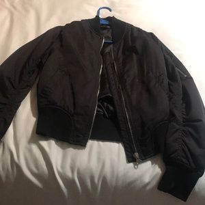 Black bomber jacket, size 2